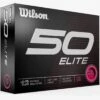 Wilson Staff Wilson 50 Elite Pink Personalized Golf Balls -Silver Putters 2023 wilson 50 elite pink golf balls box itempicture
