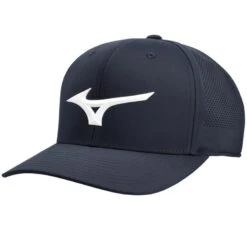 Mizuno Tour Vent Snapback Hat -Silver Putters 2024 mizuno tour vent snapback hat navy white front itempicture