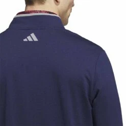 Adidas Lightweight COLD.RDY 1/4 Zip Pullover -Silver Putters adidas 2023 cold rdy quarter zip pullover collegiate navy back detail itempicture
