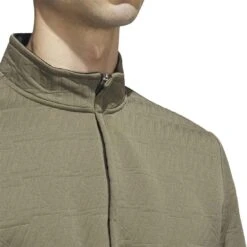 Adidas DWR 1/4 Zip Pullover 16 Adidas DWR 1/4 Zip Pullover -Silver Putters adidas 2023 dwr quarter zip pullover olive strata collar detail itempicture