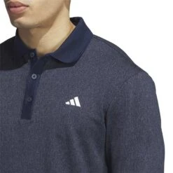 Adidas Essentials Long Sleeve Polo -Silver Putters adidas 2023 essentials long sleeve polo collegiate navy detail1 itempicture
