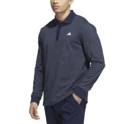 Adidas Essentials Long Sleeve Polo -Silver Putters adidas 2023 essentials long sleeve polo collegiate navy front itempicture