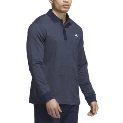 Adidas Essentials Long Sleeve Polo -Silver Putters adidas 2023 essentials long sleeve polo collegiate navy side itempicture
