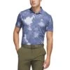 Adidas Flower Mesh Polo -Silver Putters adidas 2023 flower mesh polo white collegiate navy itempicture