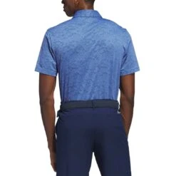 Adidas Textured Jacquard Polo 15 Adidas Textured Jacquard Polo -Silver Putters adidas 2023 textured jacquard polo blue fusion back itempicture