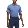 Adidas 23 Textured Jacquard Polo -Silver Putters adidas 2023 textured jacquard polo blue fusion front itempicture