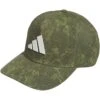 Adidas Tour Print Snapback Hat -Silver Putters adidas 2023 tour print snapback hat olive strata front itempicture