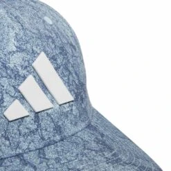 Adidas Tour Print Snapback Hat -Silver Putters adidas 2023 tour print snapback hat semi flash aqua detail itempicture