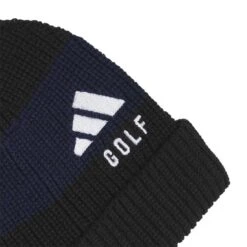 Adidas Women's Chenille Cableknit Pom Beanie -Silver Putters adidas 2023 womens chenille cableknit pom beanie black detail itempicture