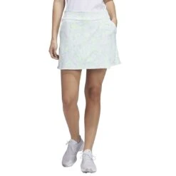 Adidas Women's Essentials Jacquard Skort 9 Adidas Women's Essentials Jacquard Skort -Silver Putters adidas 2023 womens essentials jacquard skort white lucid lemon front itempicture