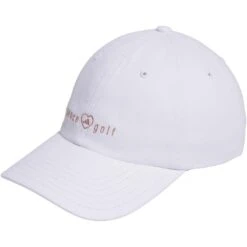 Adidas Women's Peace Love Golf Hat -Silver Putters adidas 2023 womens peace love golf hat white front itempicture