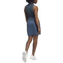 Adidas Women's Ultimate365 Tour Sleeveless Dress -Silver Putters adidas 2023 womens ultimate365 tour sleeveless dress arctic night back itmepicture