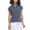 Adidas 2023 Women's Go-To Heathered Polo -Silver Putters adidas 23 womens go to heathered polo collegiate navy itempicture