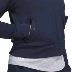 Adidas 2023 Women's Knit Bomber Jacket -Silver Putters adidas 23 womens knit bomber jacket collegiate navy detail2 itempicture