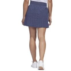 Adidas 2023 Women's Seersucker Skort -Silver Putters adidas 23 womens seersucker 16 inch skort collegiate navy back itempicture