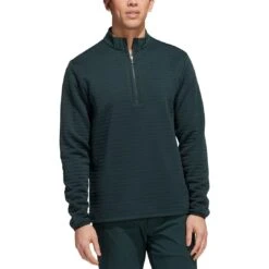 Adidas DWR Quarter Zip -Silver Putters adidas fw22 dwr quarter zip shadow green front itempicture