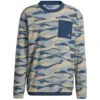 Adidas Texture Print Crewneck -Silver Putters adidas fw22 texture print crewneck hemp crew navy hero itempicture
