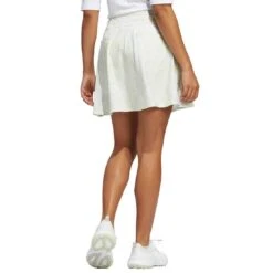 Adidas Women's 16 Inch Printed Frill Skort -Silver Putters adidas fw22 womens 16 inch printed frill skort white back itempicture