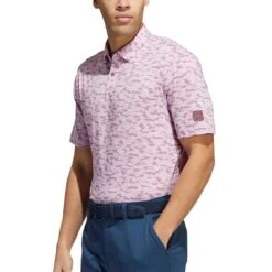 Adidas Go-To Camo Print Polo -Silver Putters adidas go to camo print polo quiet crimson front itempicture