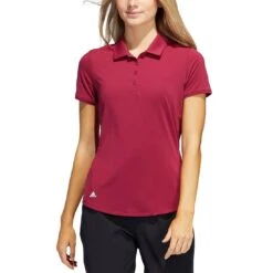 Adidas 2021 Women's Ultimate365 Solid Polo -Silver Putters adidas s21 womens ultimate365 solid short sleeve polo legacy burgundy itempicture