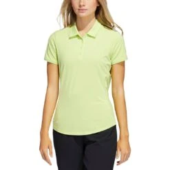 Adidas 2021 Women's Ultimate365 Solid Polo -Silver Putters adidas s21 womens ultimate365 solid short sleeve polo pulse lime itempicture