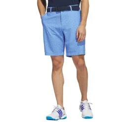 Adidas Ultimate365 Printed 9 Inch Shorts -Silver Putters adidas s23 ultimate365 printed 9 inch shorts blue fusion front itempicture
