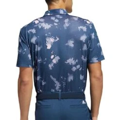 Adidas Splatter Print Polo -Silver Putters adidas splatter print polo crew navy back itempicture