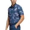 Adidas Splatter Print Polo -Silver Putters adidas splatter print polo crew navy front itempicture