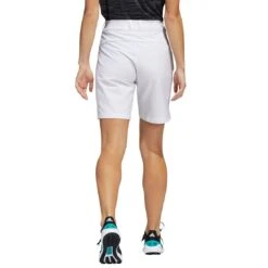 Adidas Women's Solid 7 Inch Shorts -Silver Putters adidas ss22 womens solid 7 inch shorts white back itempicture