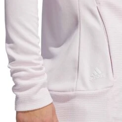 Adidas Women's Textured Full Zip Jacket -Silver Putters adidas ss22 womens textured full zip jacket almost pink detail itempicture