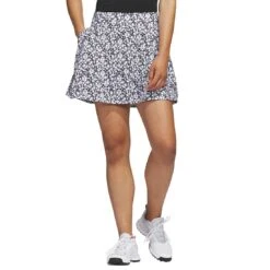 Adidas Women's Printed 16 Inch Skort -Silver Putters adidas ss23 womens printed 16 inch skort black white itempicture