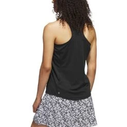 Adidas Women's Racerback Polo -Silver Putters adidas ss23 womens racerback polo black back itempicture