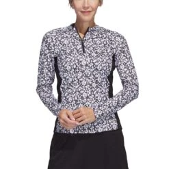 Adidas Women's Ultimate365 Print Pullover 14 Adidas Women's Ultimate365 Print Pullover -Silver Putters adidas ss23 womens ultimate365 print pullover black white itempicture