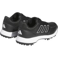 Adidas Tech Response 3.0 Golf Shoes Black/Black/White -Silver Putters adidas tech response 3 0 golf shoes black black white back itempicture