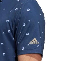 Adidas 2022 Ultimate365 Allover Print Polo 9 Adidas 2022 Ultimate365 Allover Print Polo -Silver Putters adidas ultimate365 allover print polo crew navy detail itempicture