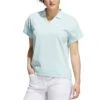Adidas FW21 Women's 3-Stripe Polo -Silver Putters adidas womens fw21 3 stripe polo halo mint itempicture