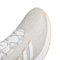 Adidas Women's S2G 23 BOA Golf Shoes White/Coral Fusion -Silver Putters adidas womens s2g 23 boa golf shoes white coral fusion top detail itempicture