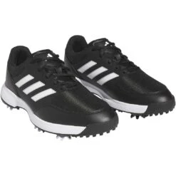 Adidas Women's Tech Response 3.0 Golf Shoes Black/White/Silver -Silver Putters adidas womens tech response 3 0 golf shoes black white silver front itempicture