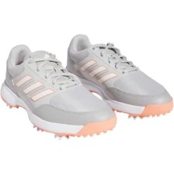 Adidas Women's Tech Response 3.0 Golf Shoes Grey Two/White/Coral Fusion -Silver Putters adidas womens tech response 3 golf shoes grey two white coral fusion front itempicture