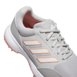 Adidas Women's Tech Response 3.0 Golf Shoes Grey Two/White/Coral Fusion -Silver Putters adidas womens tech response 3 golf shoes grey two white coral fusion top detail itempicture