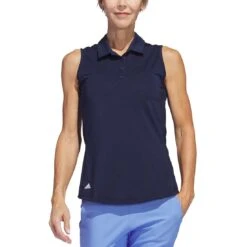 Adidas Women's Ultimate365 Solid Sleeveless Polo -Silver Putters adidas womens ultimate365 solid sleeveless polo collegiate navy itempicture