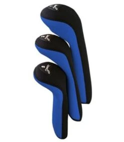 Pro Active Sports Stealth Headcovers 3-Pack -Silver Putters blue 7362