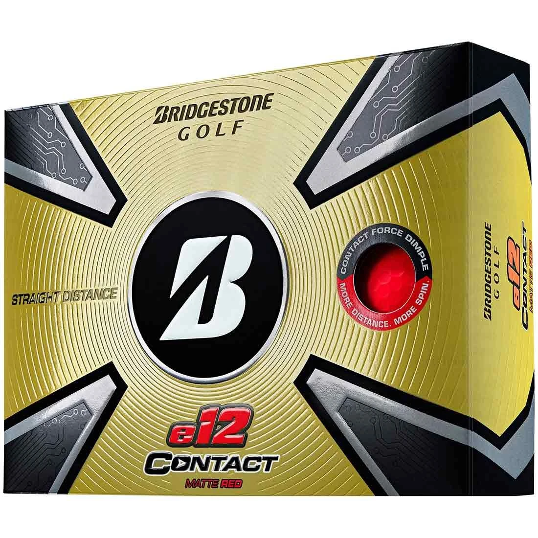 Bridgestone 2023 E12 Contact Matte Red Golf Balls 3 Bridgestone 2023 E12 Contact Matte Red Golf Balls