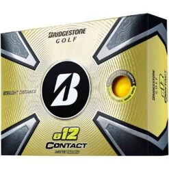 Bridgestone E12 Contact Matte Yellow Personalized Golf Balls