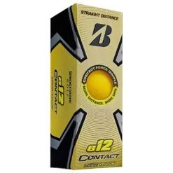 Bridgestone E12 Contact Matte Yellow Personalized Golf Balls -Silver Putters bridgestone 2023 e12 contact matte yellow golf balls sleeve itempicture 1