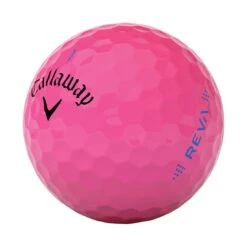 Callaway Women's REVA Pink Golf Balls -Silver Putters callaway 2023 womens reva pink golf balls quarter view itempicture