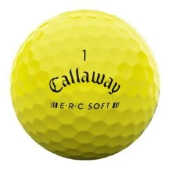 Callaway ERC Soft Yellow Golf Balls 10 Callaway ERC Soft Yellow Golf Balls -Silver Putters callaway 23 erc soft yellow golf balls front stamp itempicture