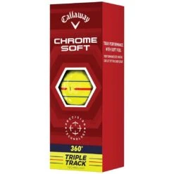 Callaway Chrome Soft 360 Triple Track Yellow Golf Balls -Silver Putters callaway chrome soft 360 triple track yellow golf balls sleeve itempicture