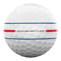 Callaway Chrome Soft X LS 360 Triple Track White Golf Balls -Silver Putters callaway chrome soft x ls 360 triple track white golf balls ball stamp itempicture