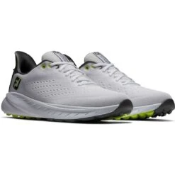 FootJoy Flex XP Golf Shoes White/Lime -Silver Putters footjoy fj flex xp golf shoes white lime 56280 pair itempicture